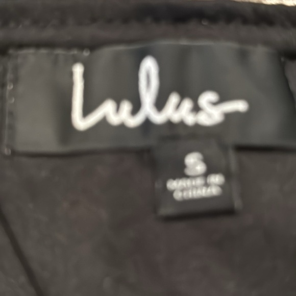 Lulus Karina Black & Blue Floral Embroidered Peplum Dress Size Small - Picture 10 of 14